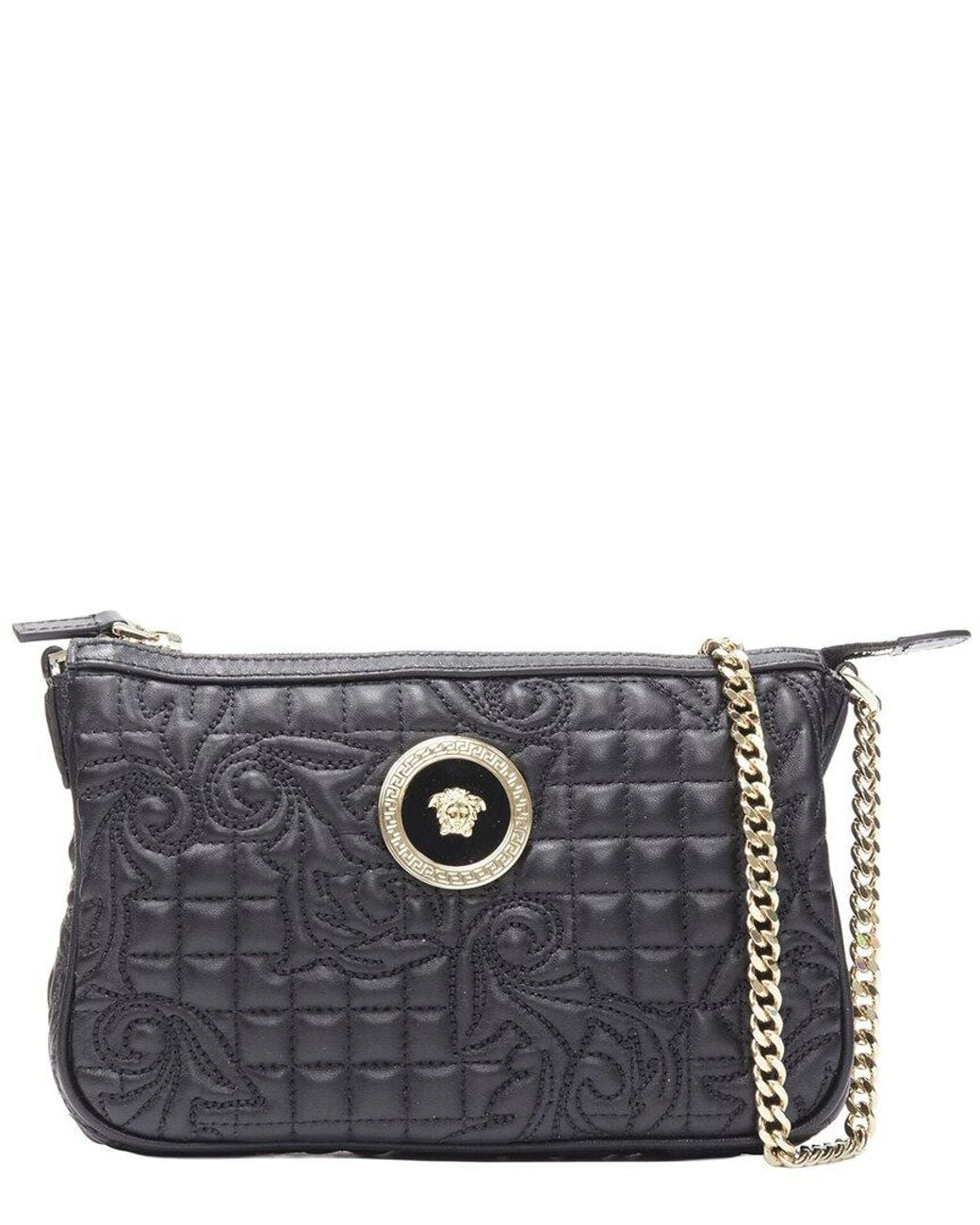Versace Black Leather Vanitas Baroque Crossbody Never Carried (Authentic Pre-Loved)
