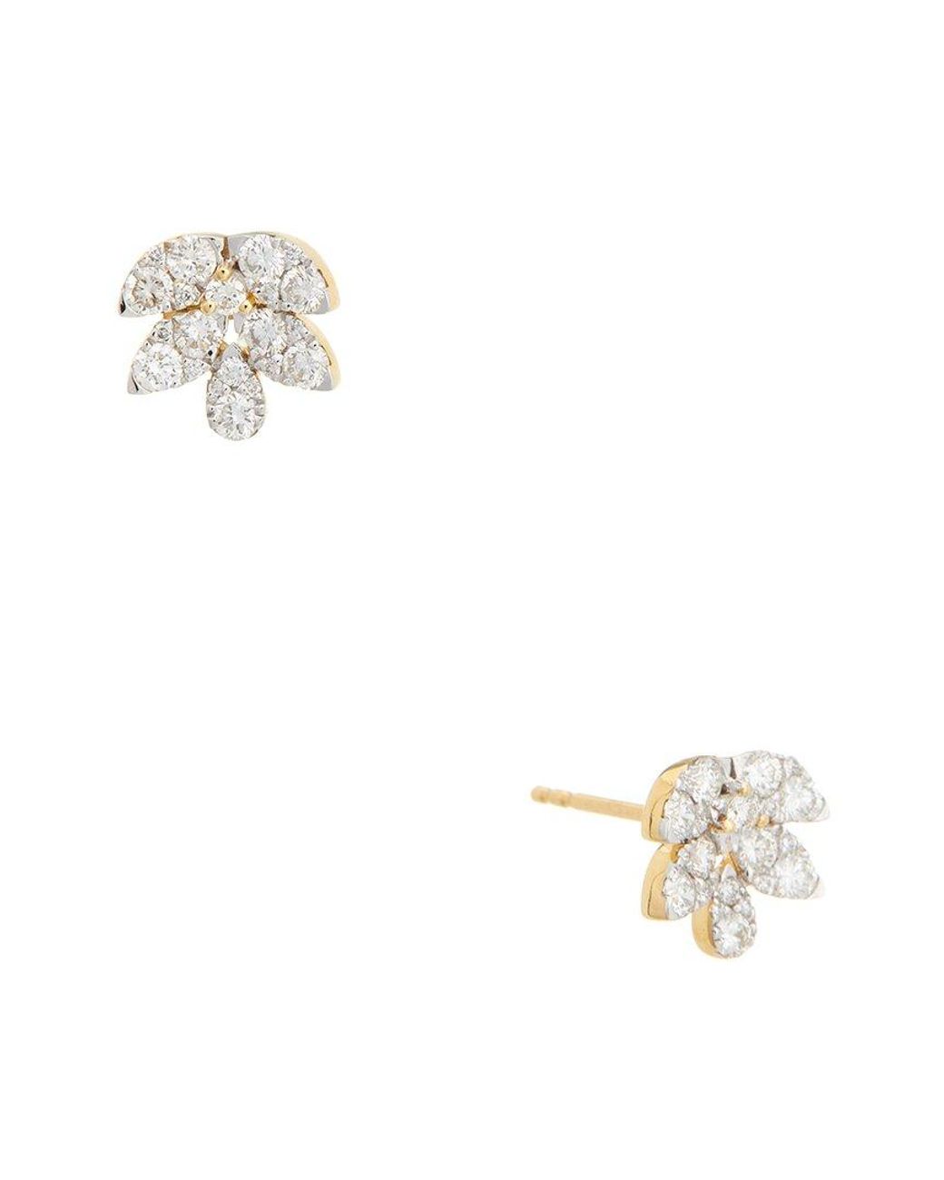 Maitre De Diamant Metallic 18K 0.75 Ct. Tw. Diamond Earrings