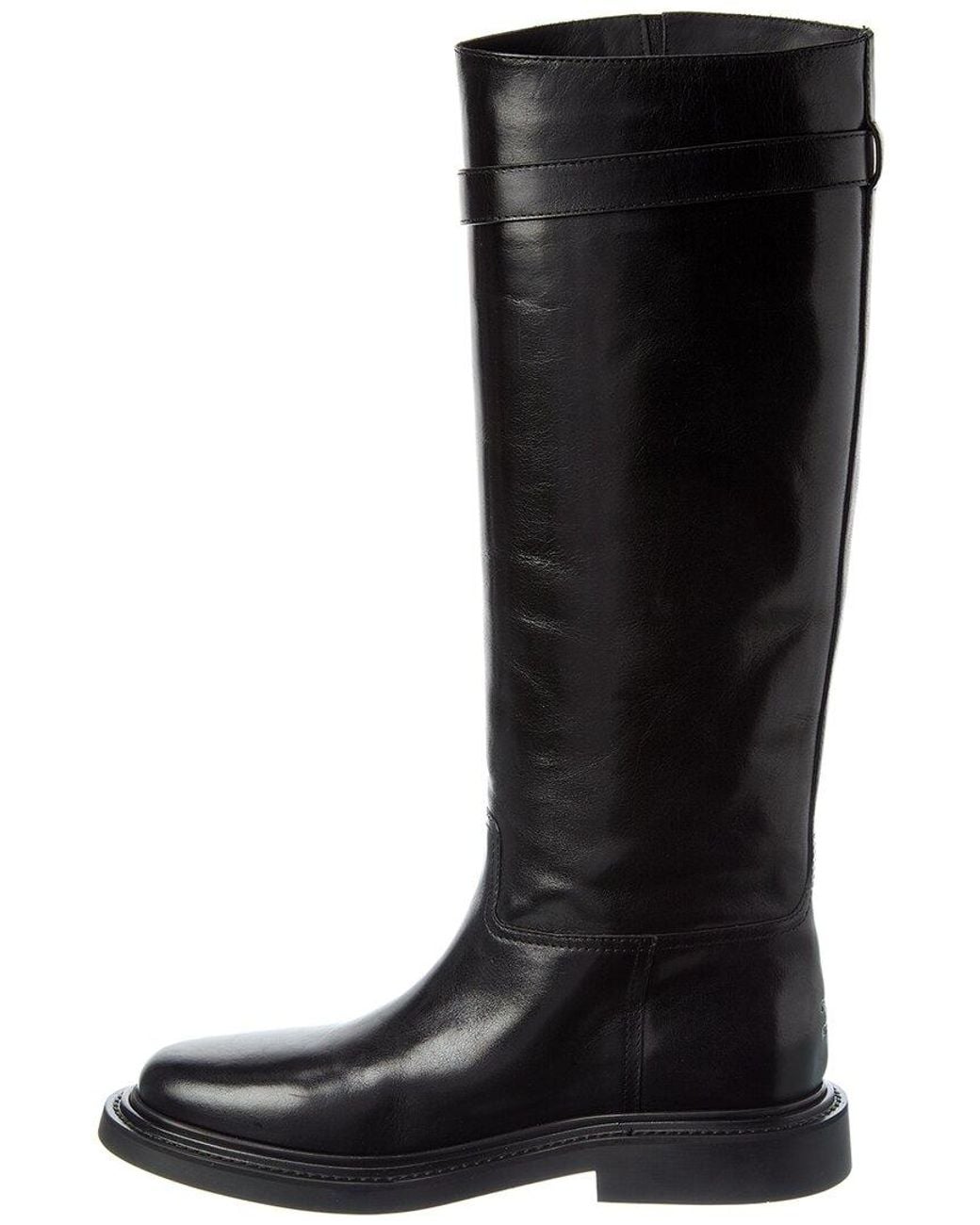 Céline Black Universite Leather Knee-High Boot