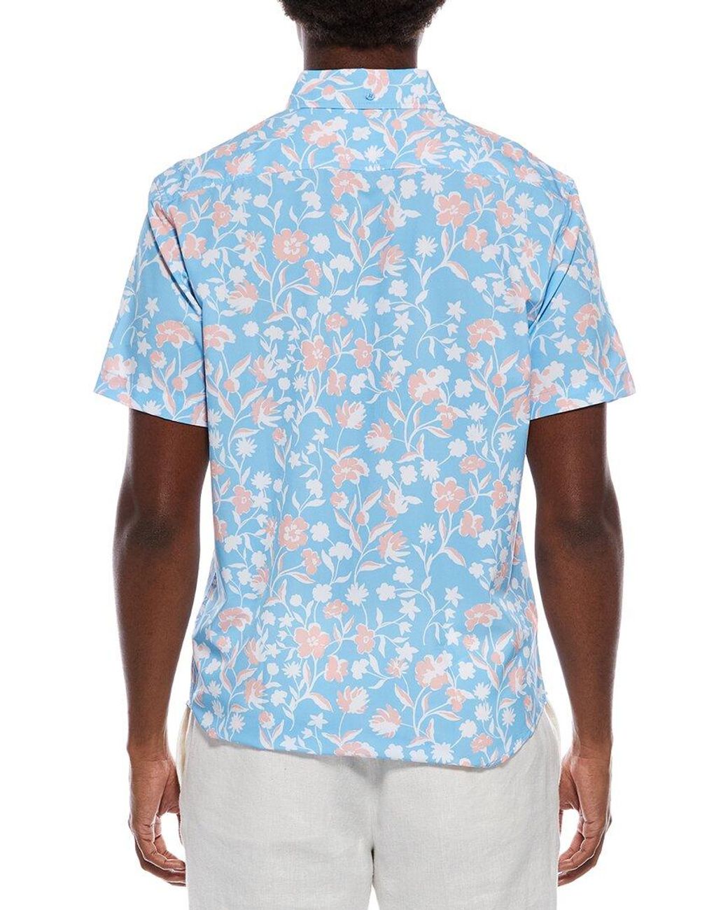 Vintage Summer Blue Printed Shirt for men