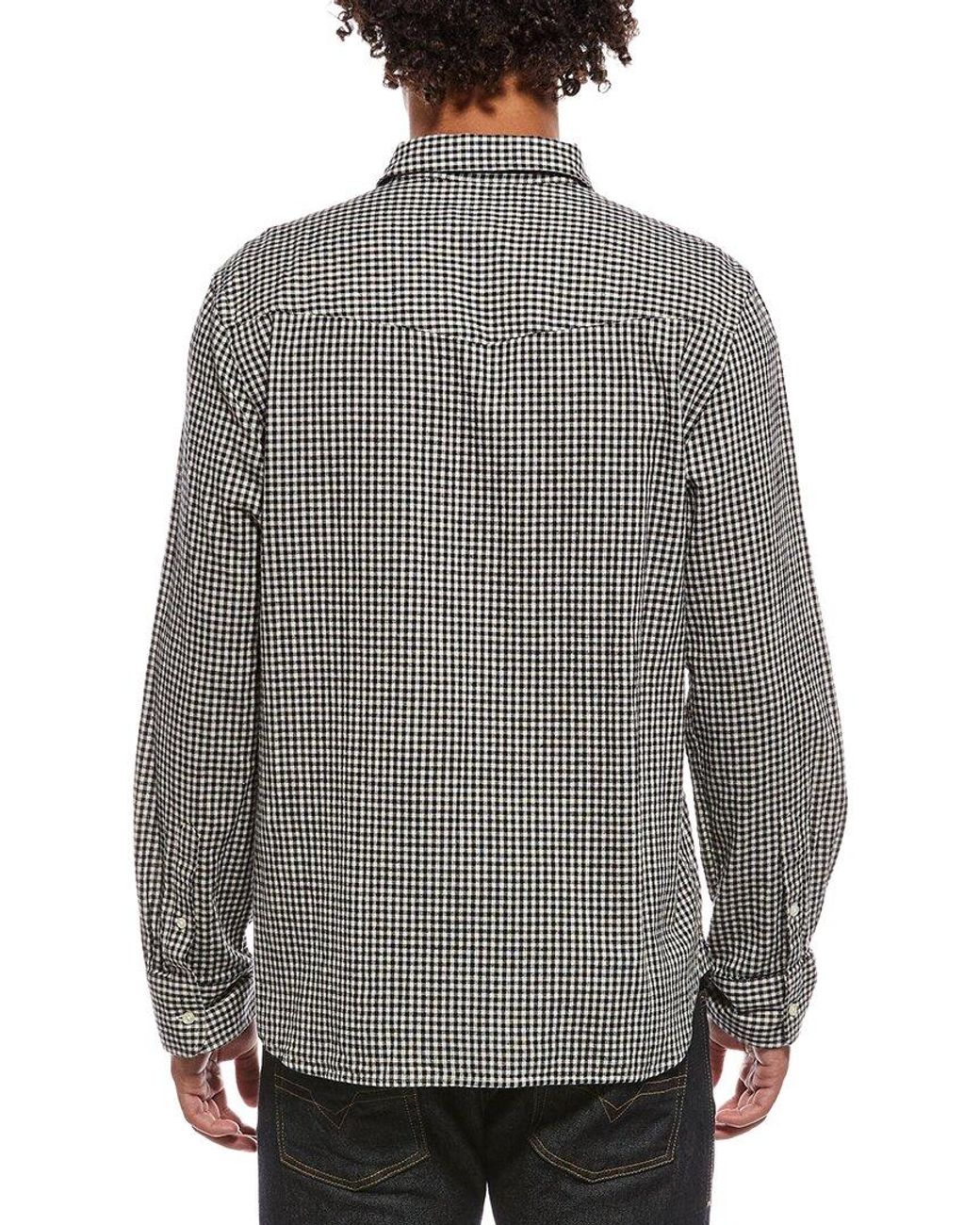 Officine Generale Gray Officine Generale Benoit Linen-Blend Shirt for men
