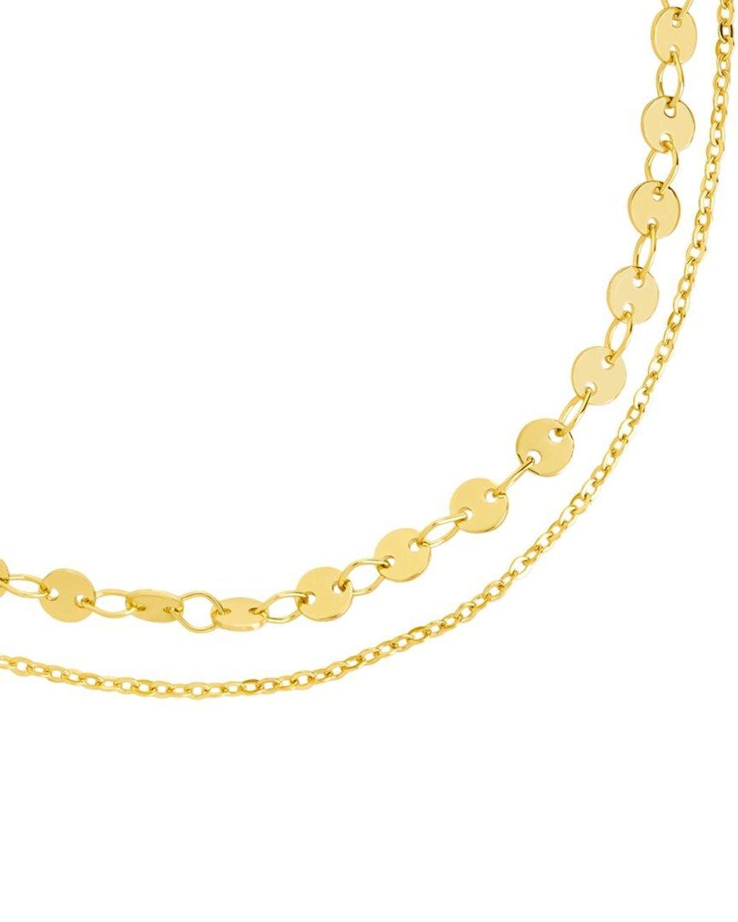 Sterling Forever Metallic 14K Plated Ellana Anklet