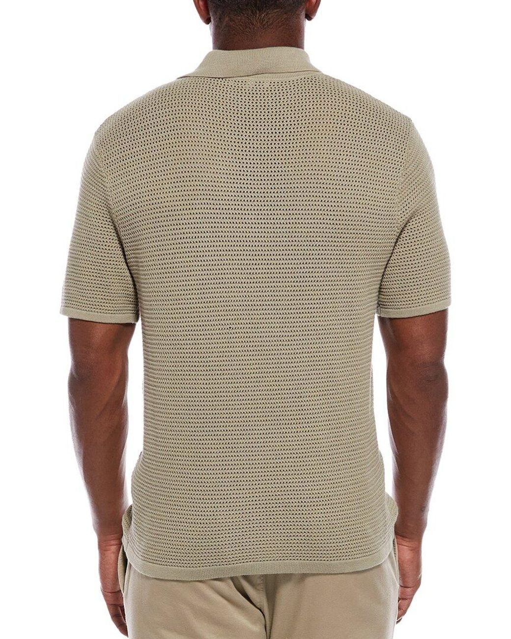 Madewell Natural Open Stitch Button Up Polo Sweater for men