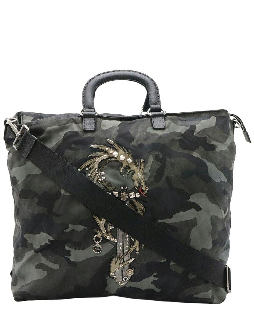 Prada Black Nylon Tote Camouflage (Authentic Pre-Loved)