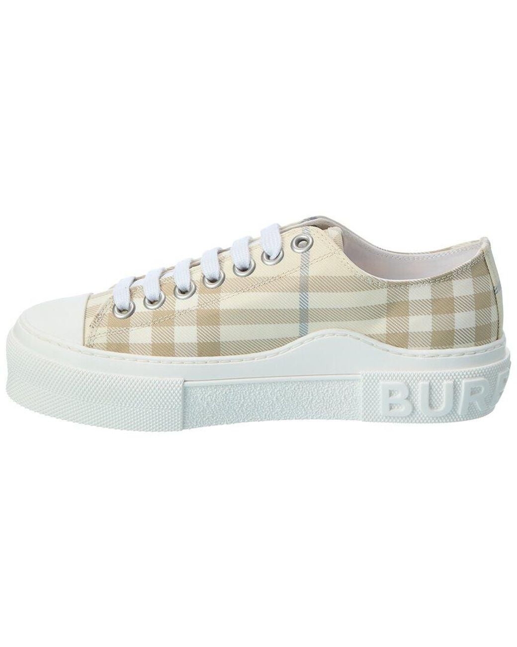 Burberry White Check Canvas Sneaker