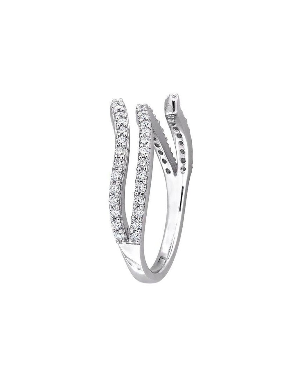 Rina Limor White 0.49 Ct. Tw. Created Moissanite Double Curved Ring