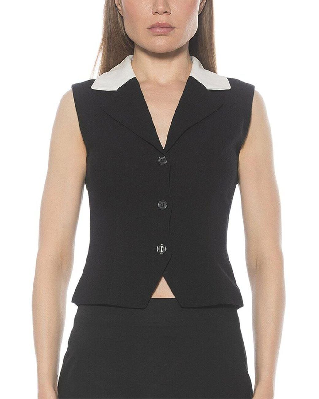 Alexia Admor Black Luisa Vest Top