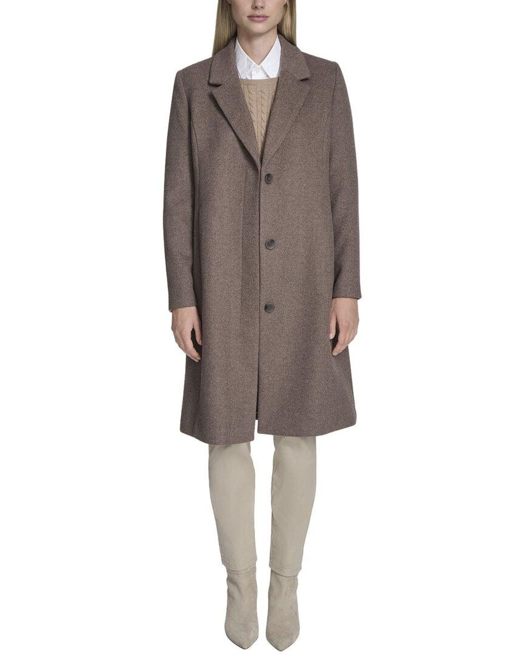 Cole Haan Gray Wool-Blend Short Jacket