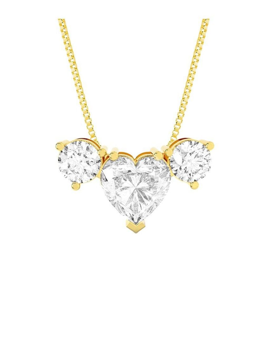 Amairah Metallic 14K 4.00 Ct. Tw. Lab-Grown Diamond Pendant Necklace