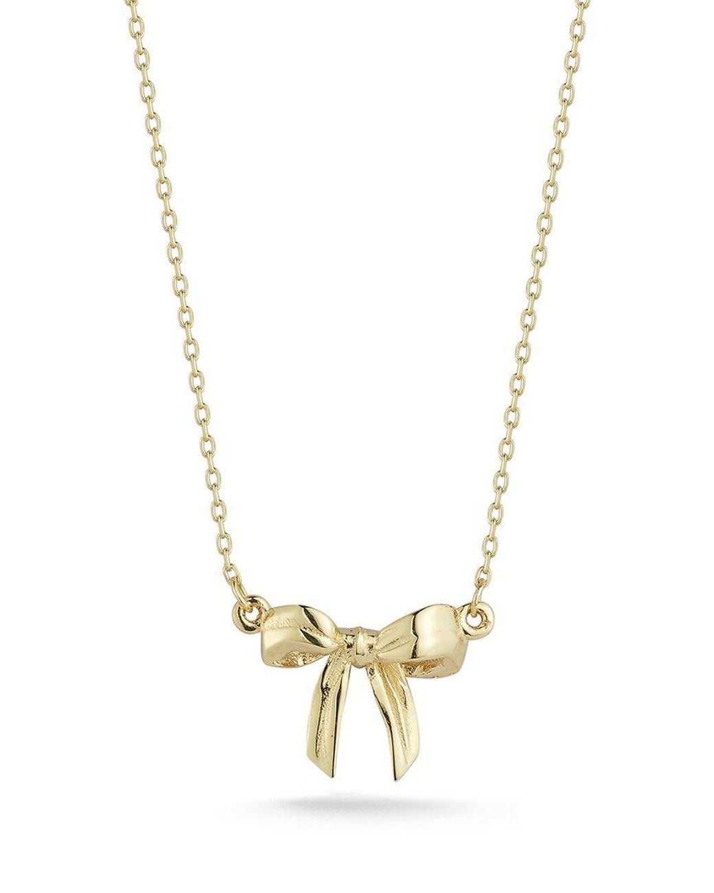 Ember Fine Jewelry Metallic 14k Bow Necklace