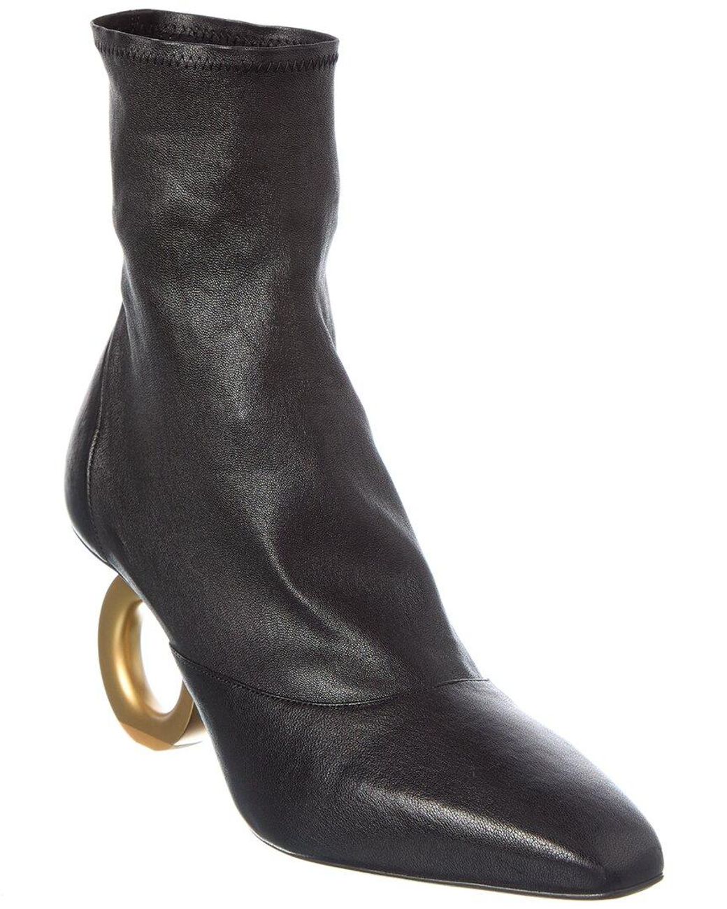 Ferragamo Black Adhar Leather Bootie