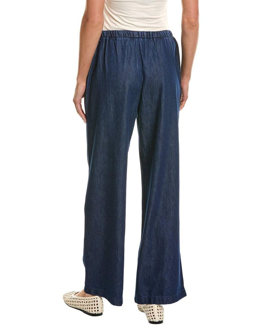 Madewell Blue Pull-On Wide Leg Pant