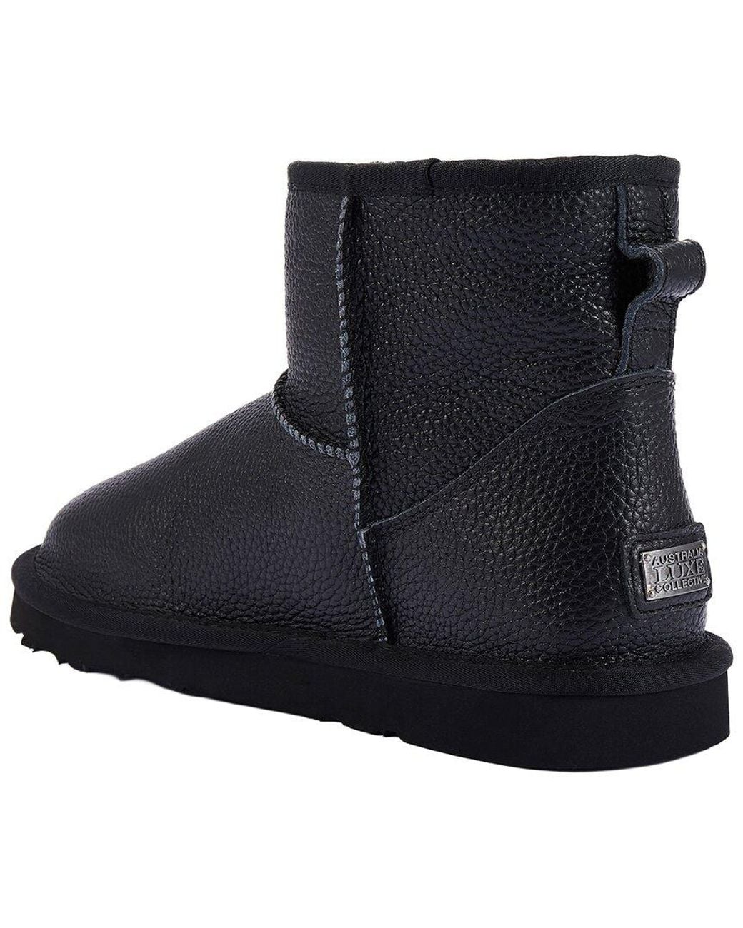 Australia Luxe Black Cozy Short Sheepskin Boot for men
