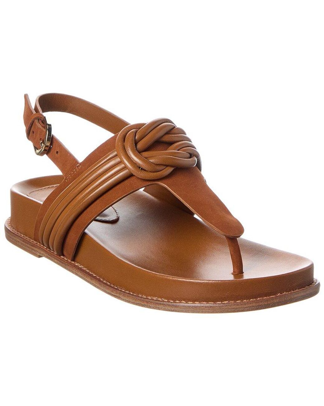 Alexandre Birman Brown V 40 Leather Sandal