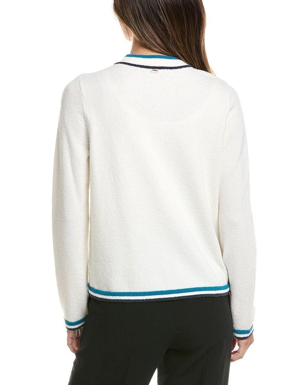 St. John White Wool-Blend Jacket