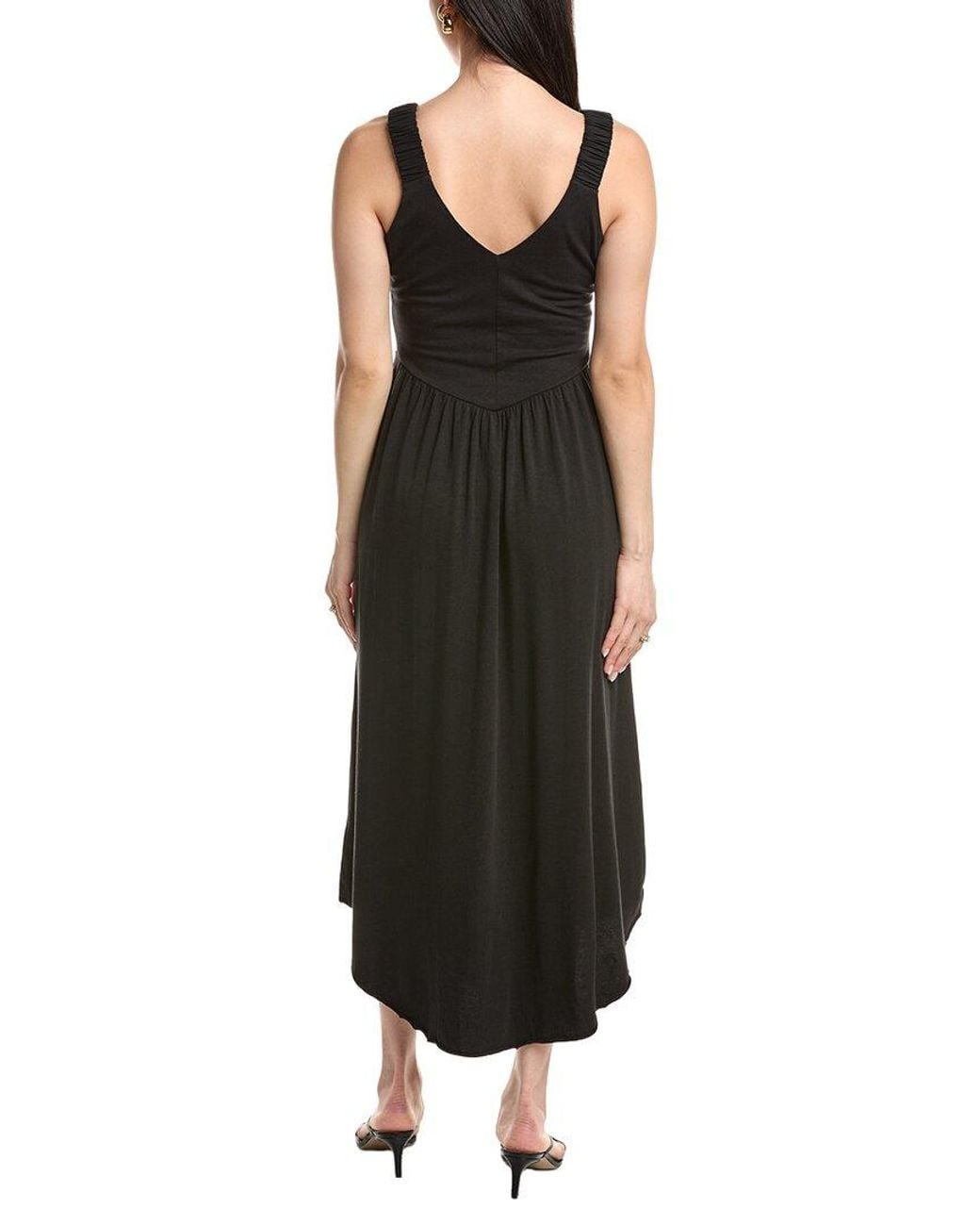 Nation Ltd Black Celine Midi Dress