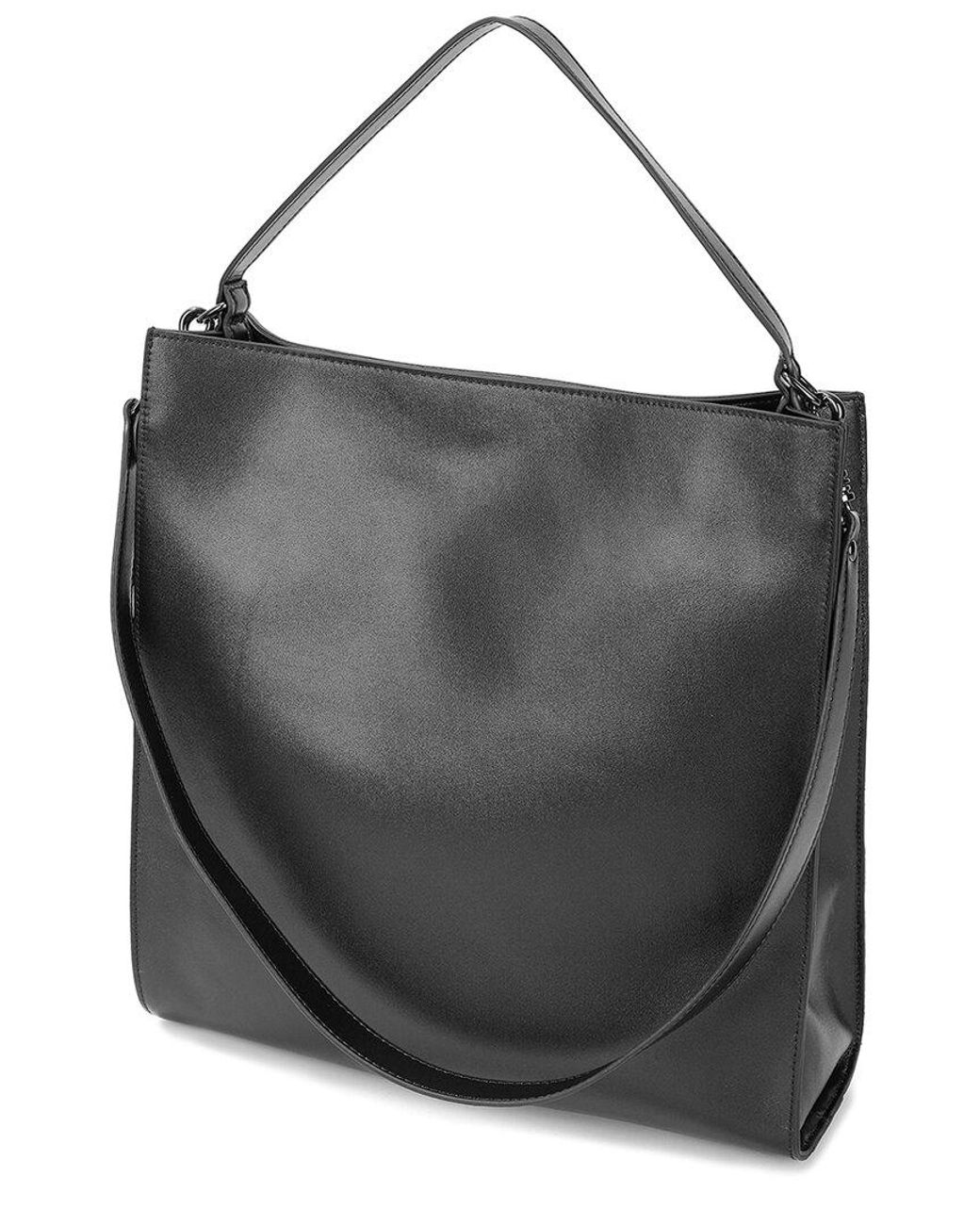 Tiffany & Fred Paris Black Shiny Leather Tote