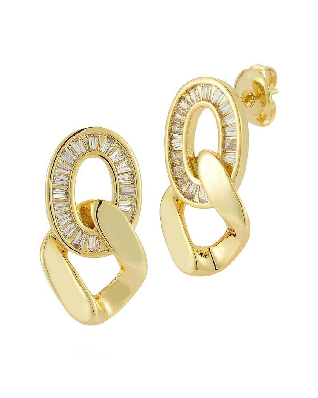 Glaze Jewelry Metallic 18K Plated Cz Earrings