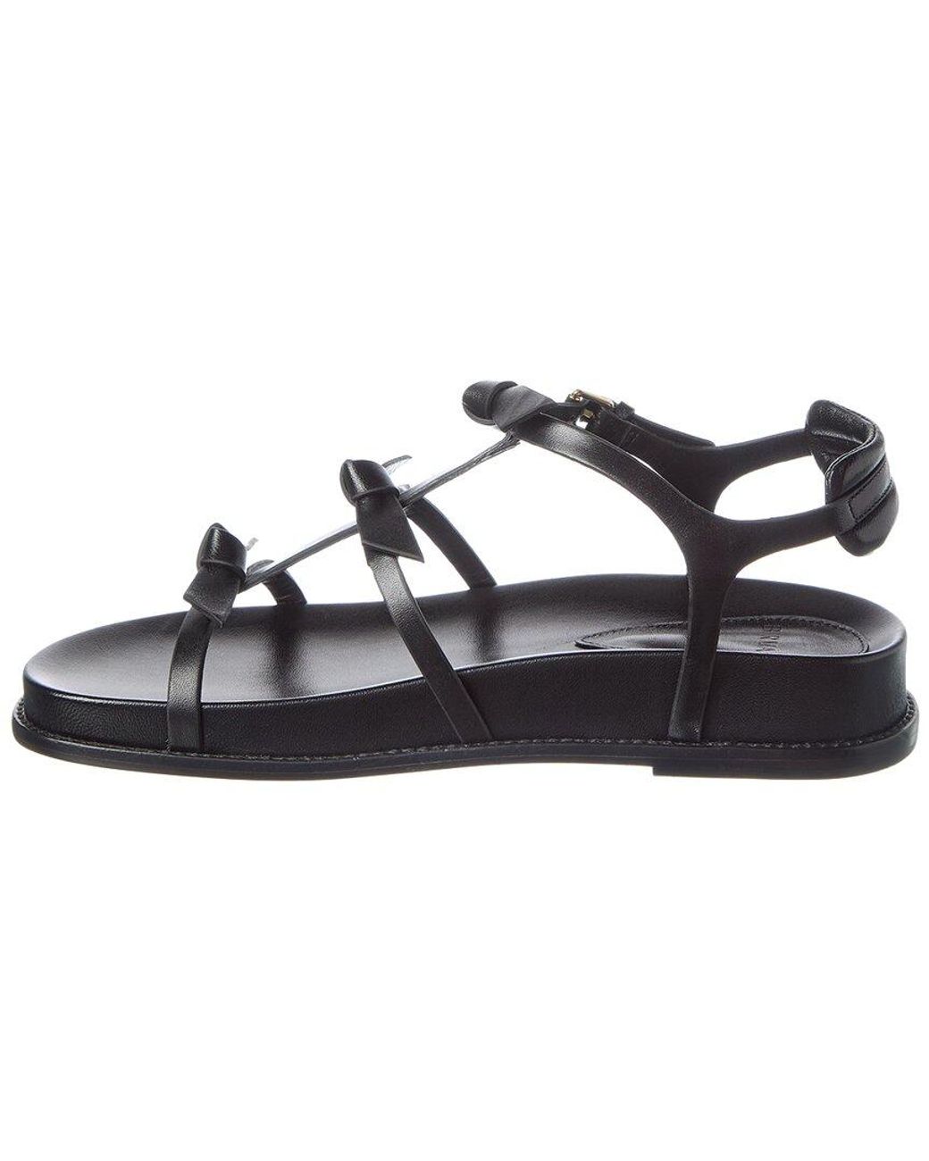 Alexandre Birman Black Slim Lolita Leather Sandal