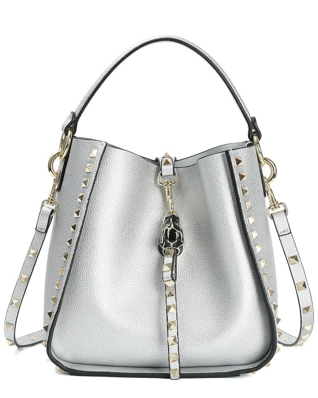 Tiffany & Fred Paris White Leather Hobo Shoulder Bag