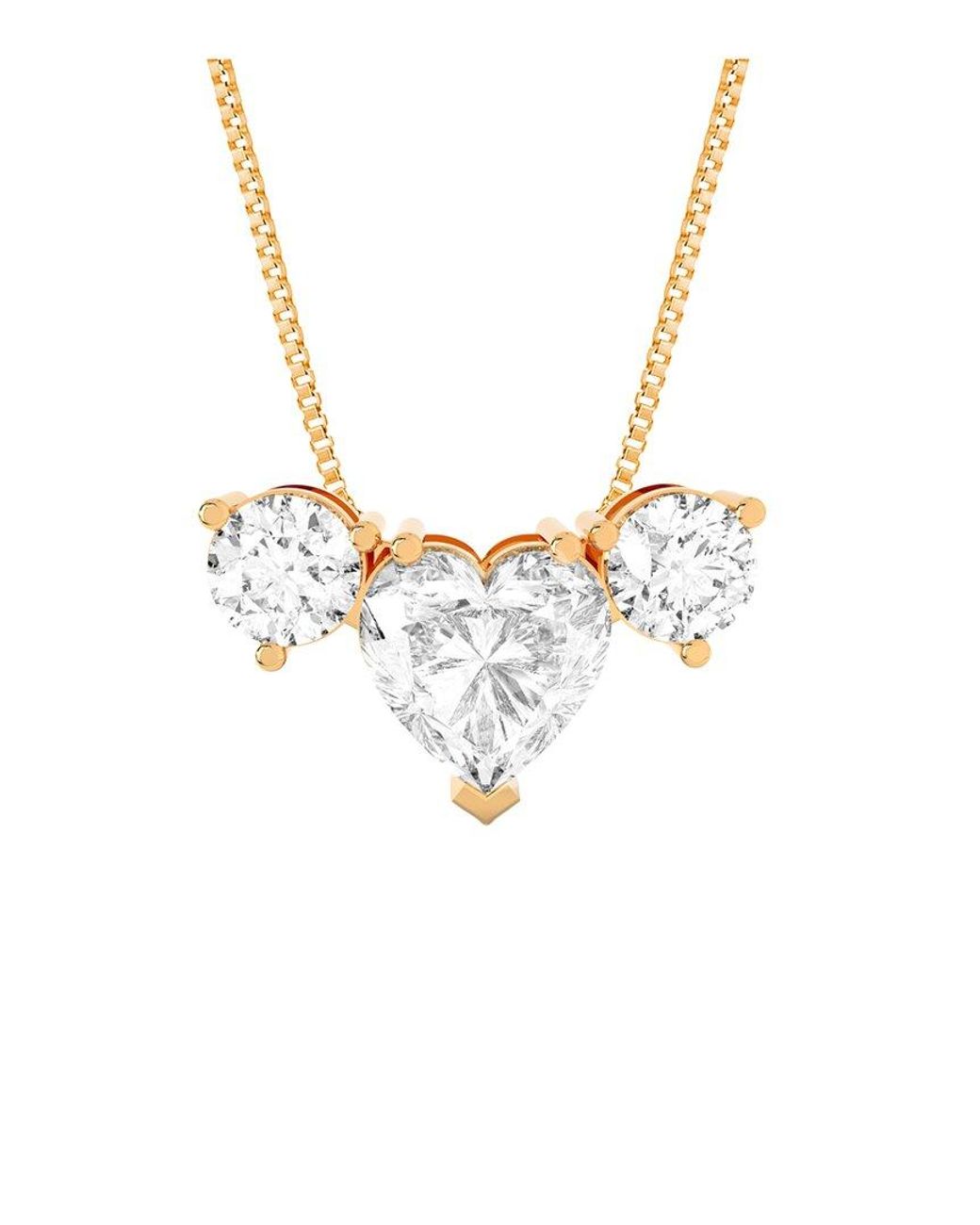 Amairah White 14K Rose 4.00 Ct. Tw. Lab-Grown Diamond Pendant Necklace