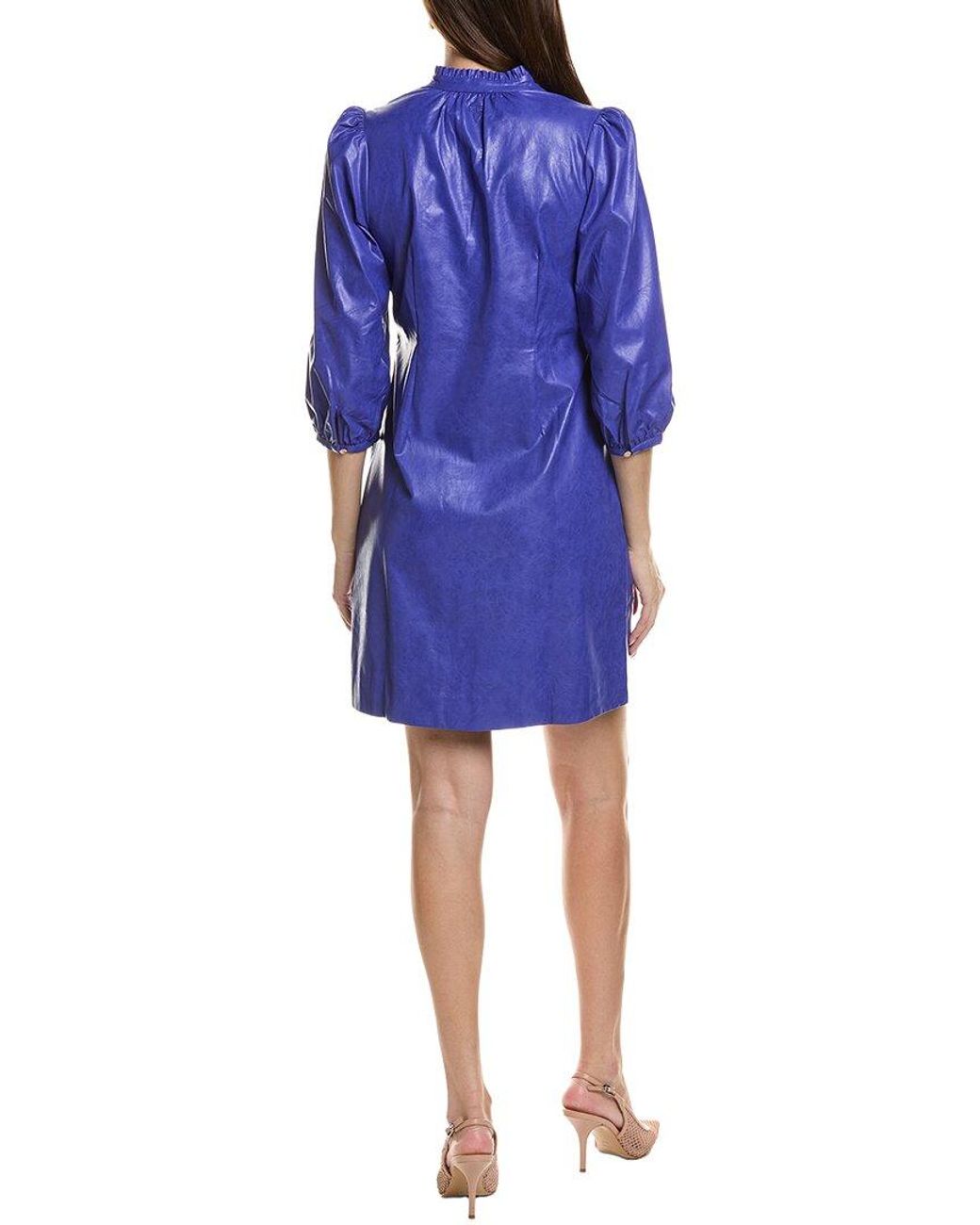 tyler boe Blue Sherri Vegan Leather Dress