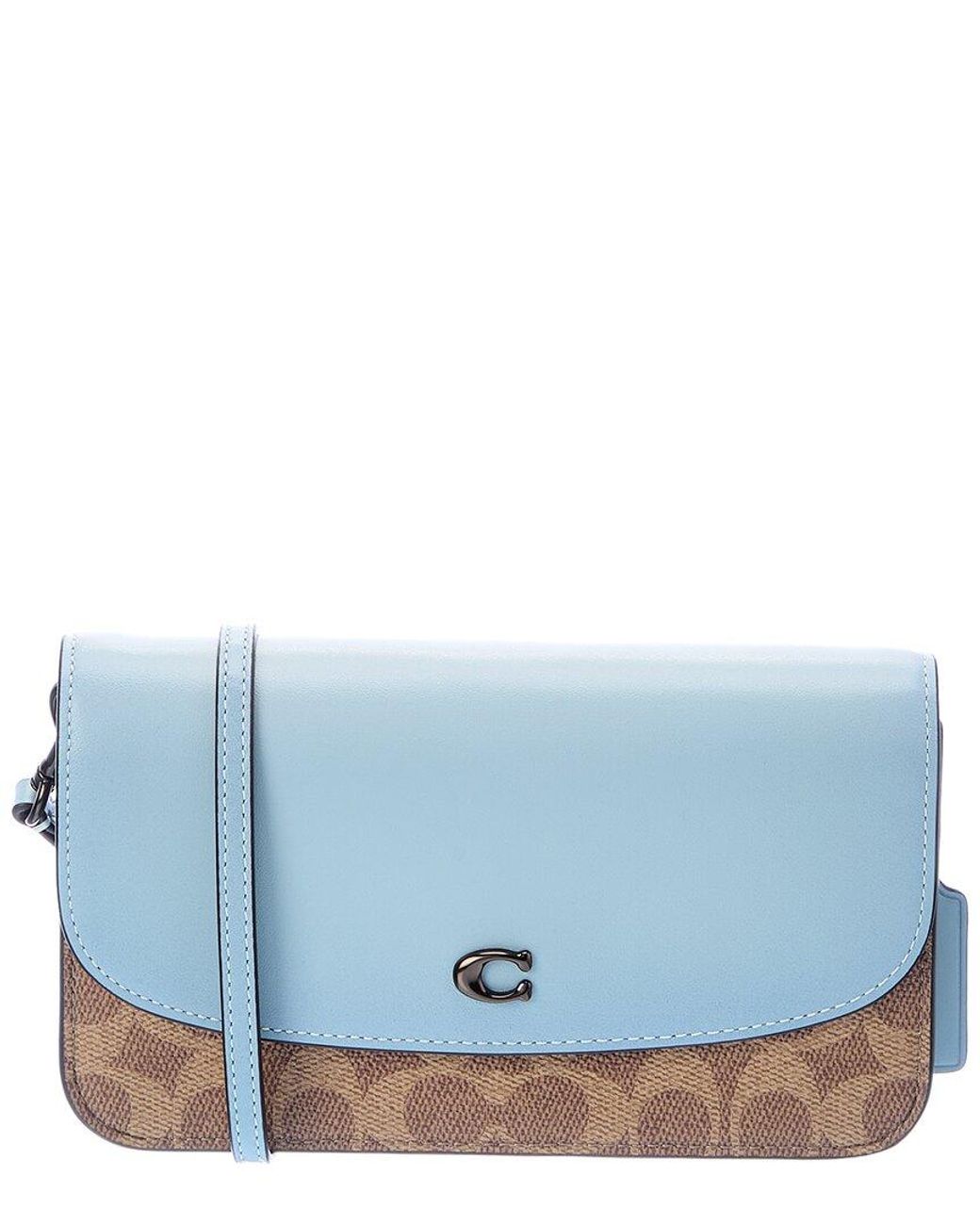 COACH Hayden Signature Coated Canvas & Leather Crossbody in Blue Lyst