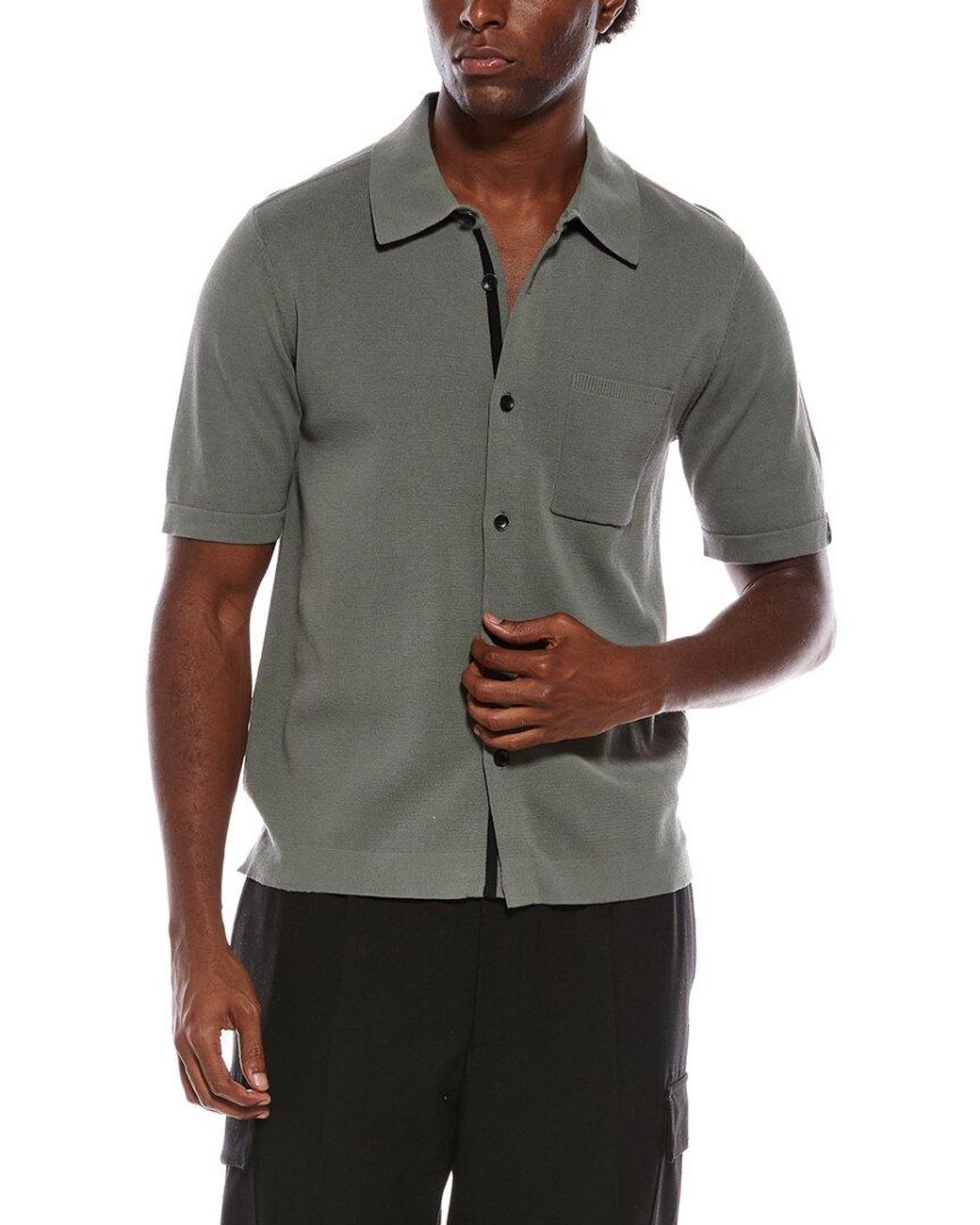 Rag & Bone Gray Refined Dalton Knit Shirt for men