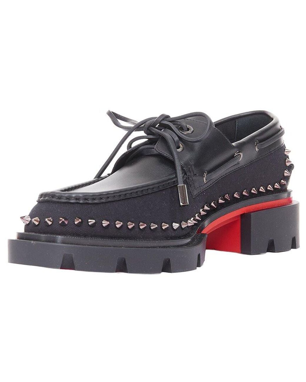 Christian Louboutin Blue Leather Our Steckel Spike Derby (Authentic Pre- Loved) for men