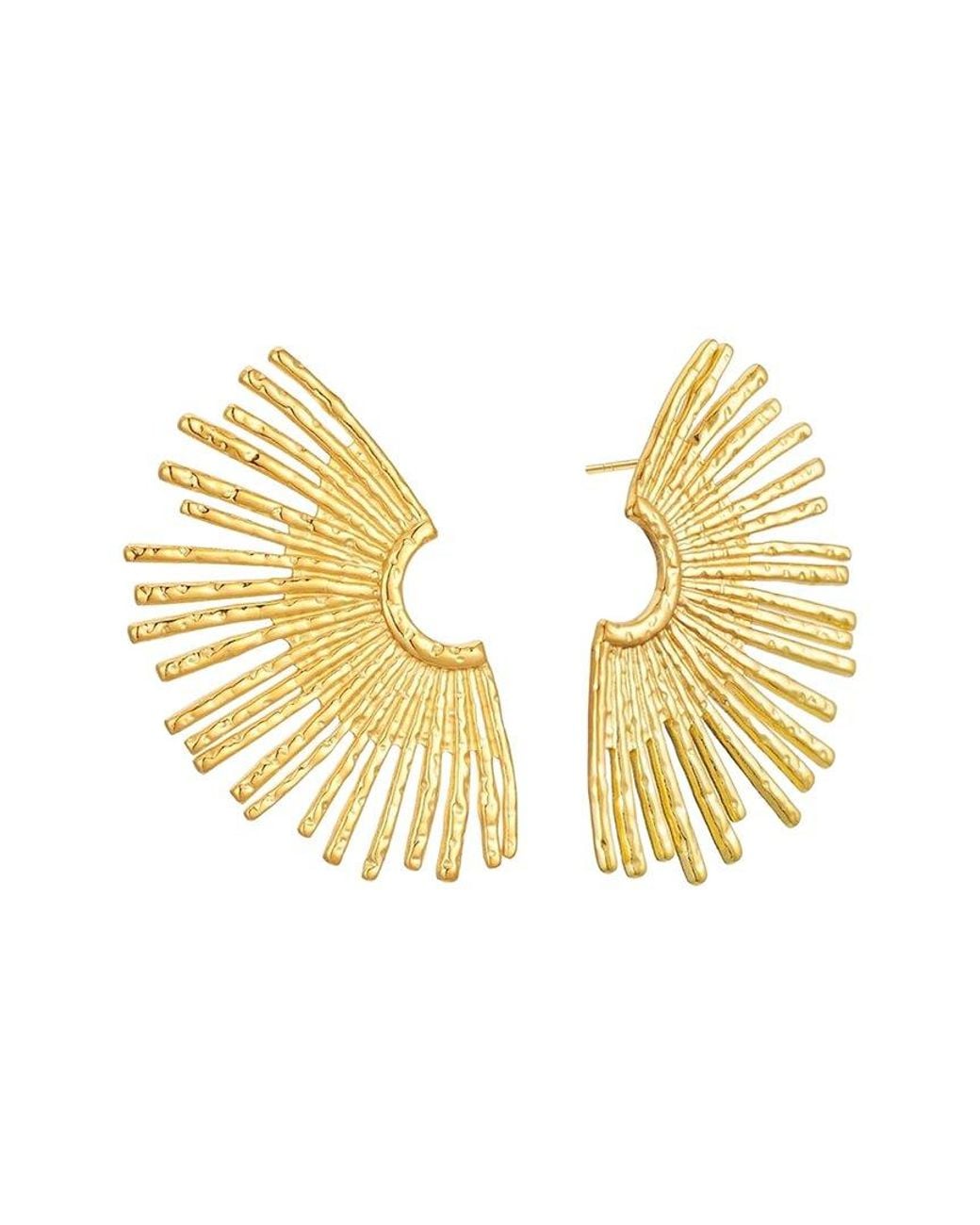 Liv Oliver Metallic 18K Plated Earrings