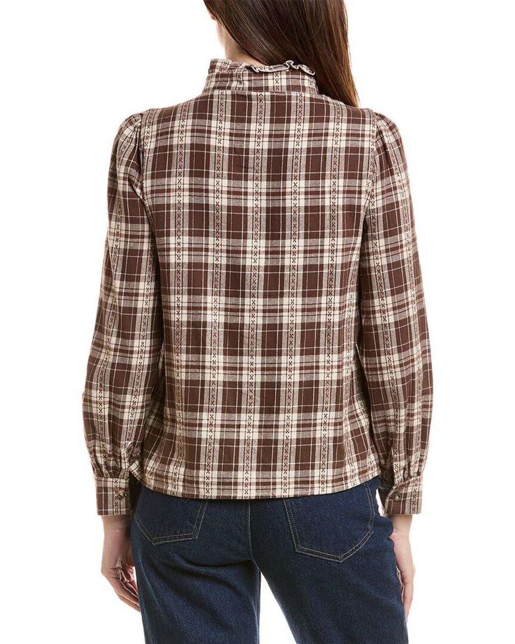 ANNA KAY Brown Simran Rayee Flannel Shirt