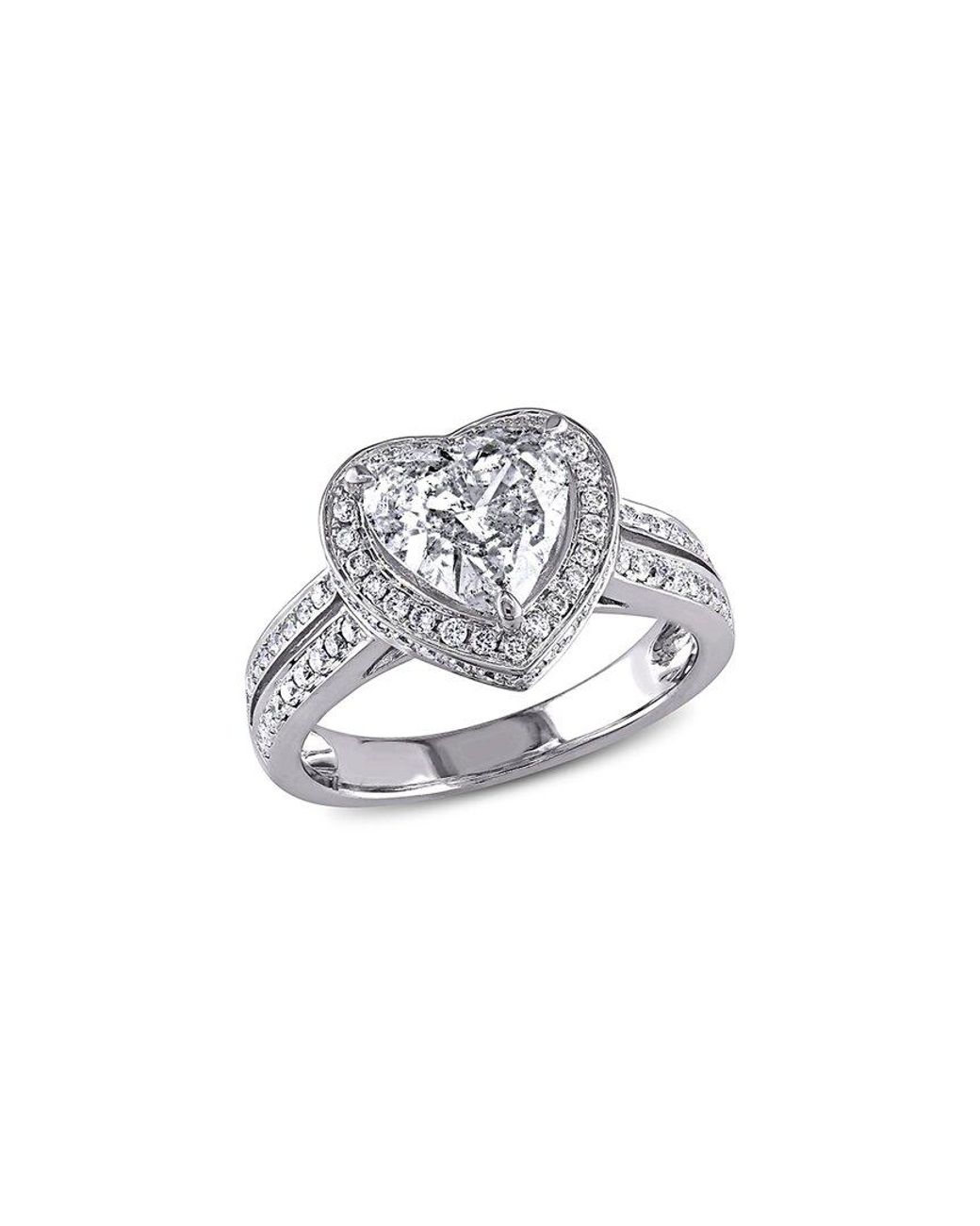 Rina Limor White 14K 1.99 Ct. Tw. Diamond Split Shank Halo Ring