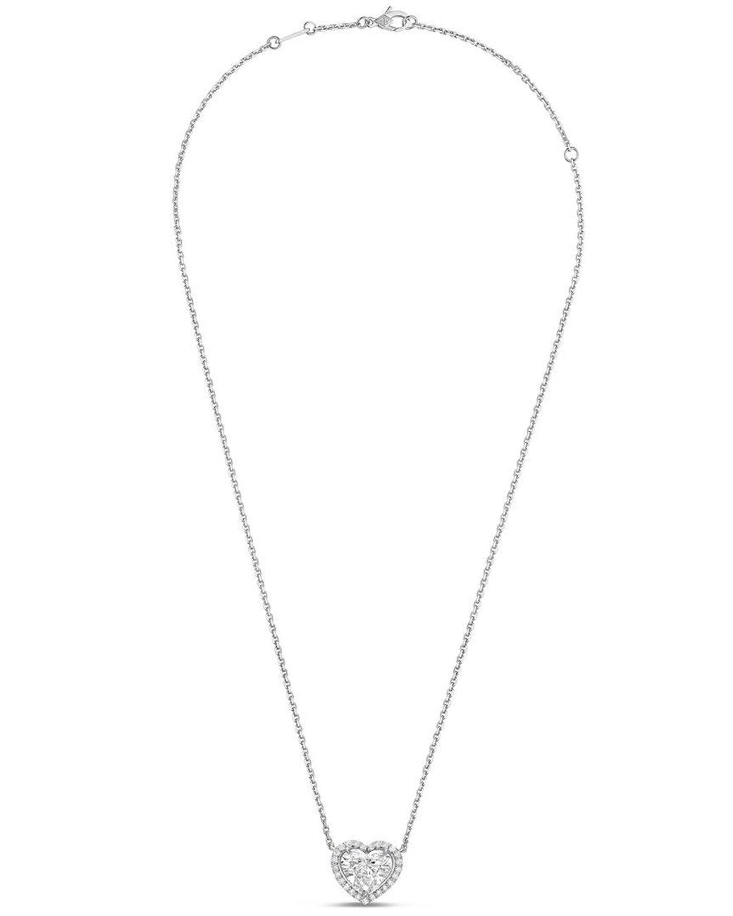 Diana M White 14K 15.00 Ct. Tw. Lab-Grown Diamond Solitaire Pendant