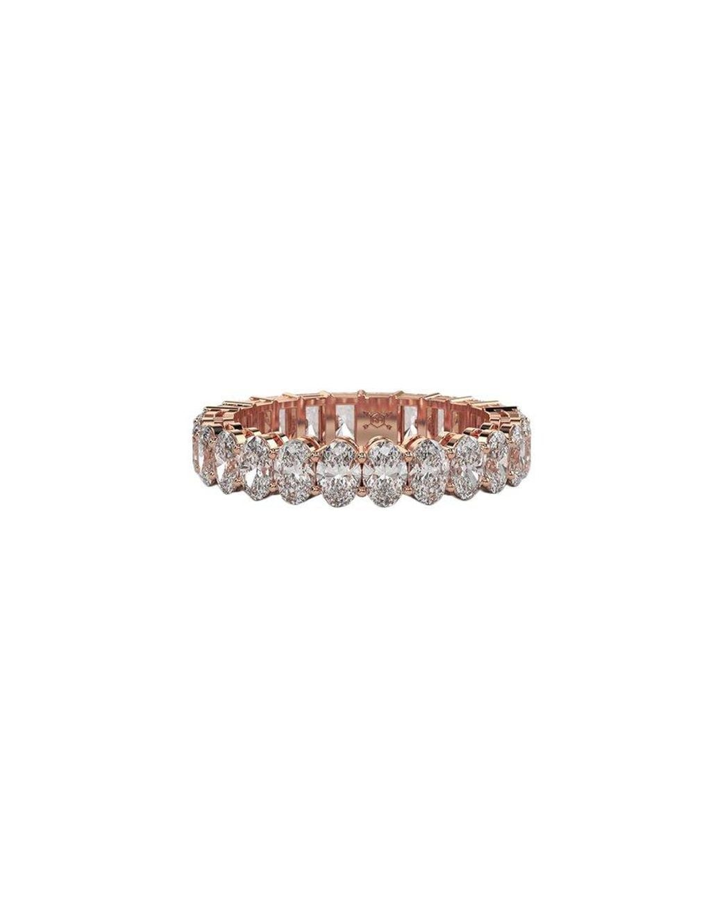 Lab Grown Diamonds White 14K Rose 4.00 Ct. Tw. Lab-Grown Diamond Ring
