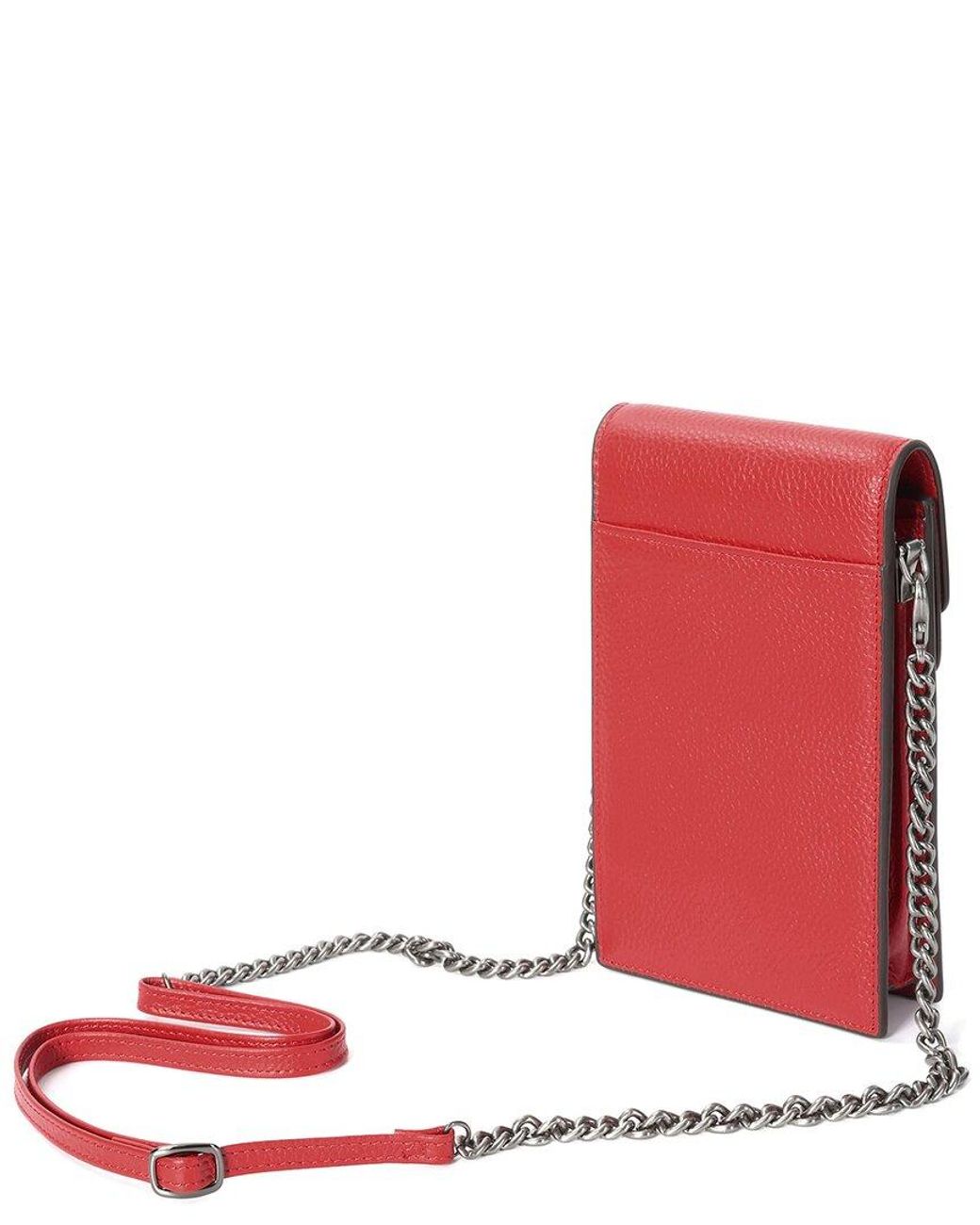 Tiffany & Fred Paris Red Dragon Crystal Leather Bag