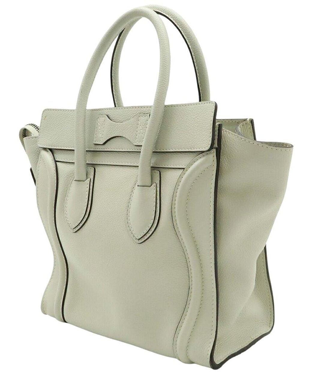 Céline Metallic Luggage Micro Shopper Tote (authentic Pre-loved)