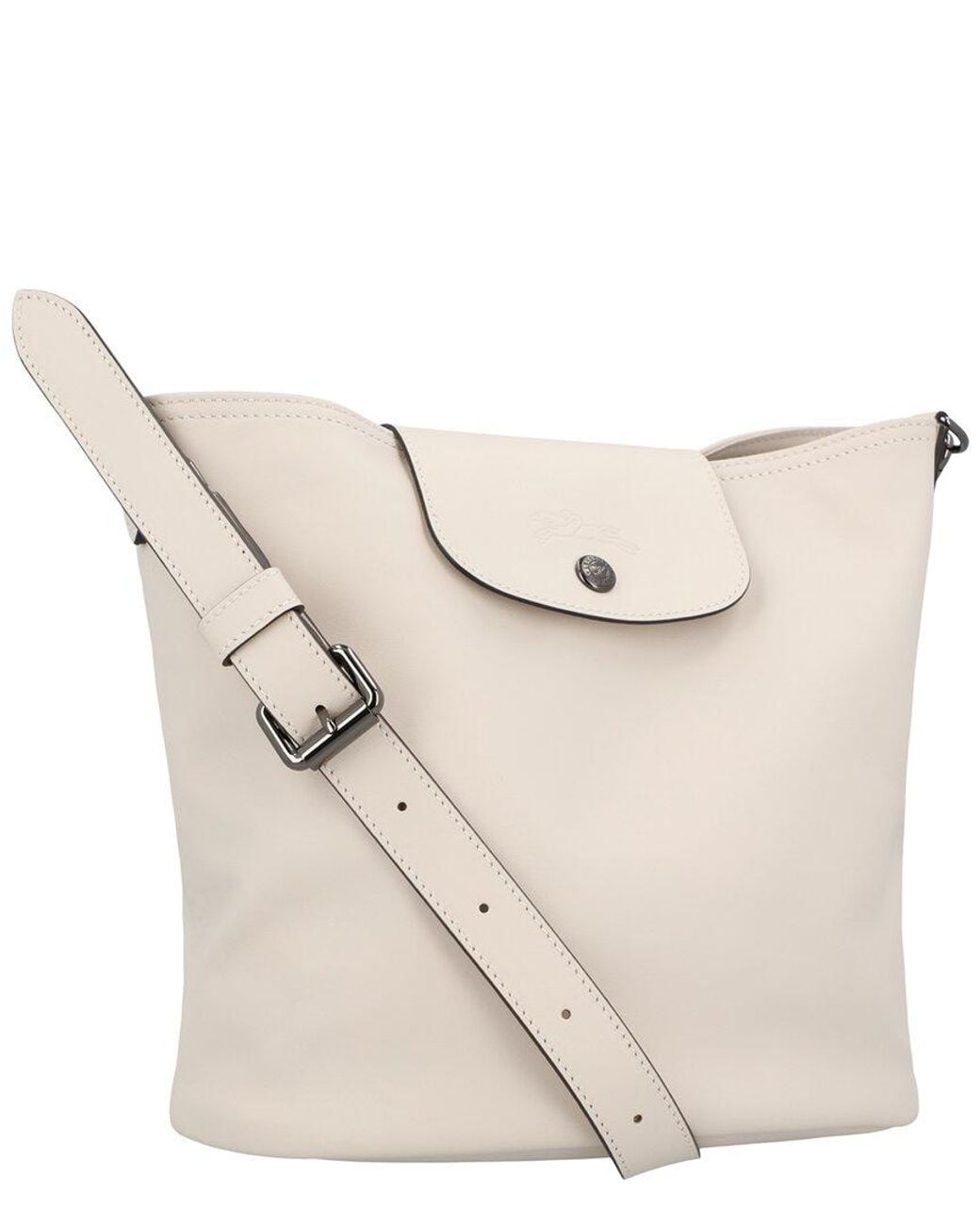 Longchamp Natural Le Pliage Xtra Medium Leather Shoulder Bag