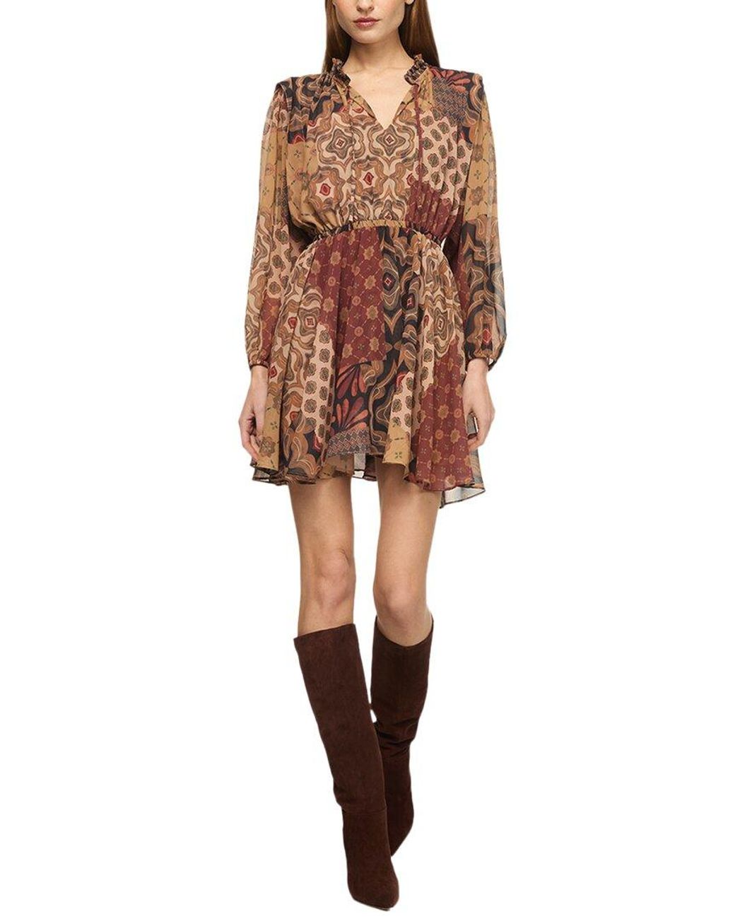 MISA Los Angles Brown Molly Dress