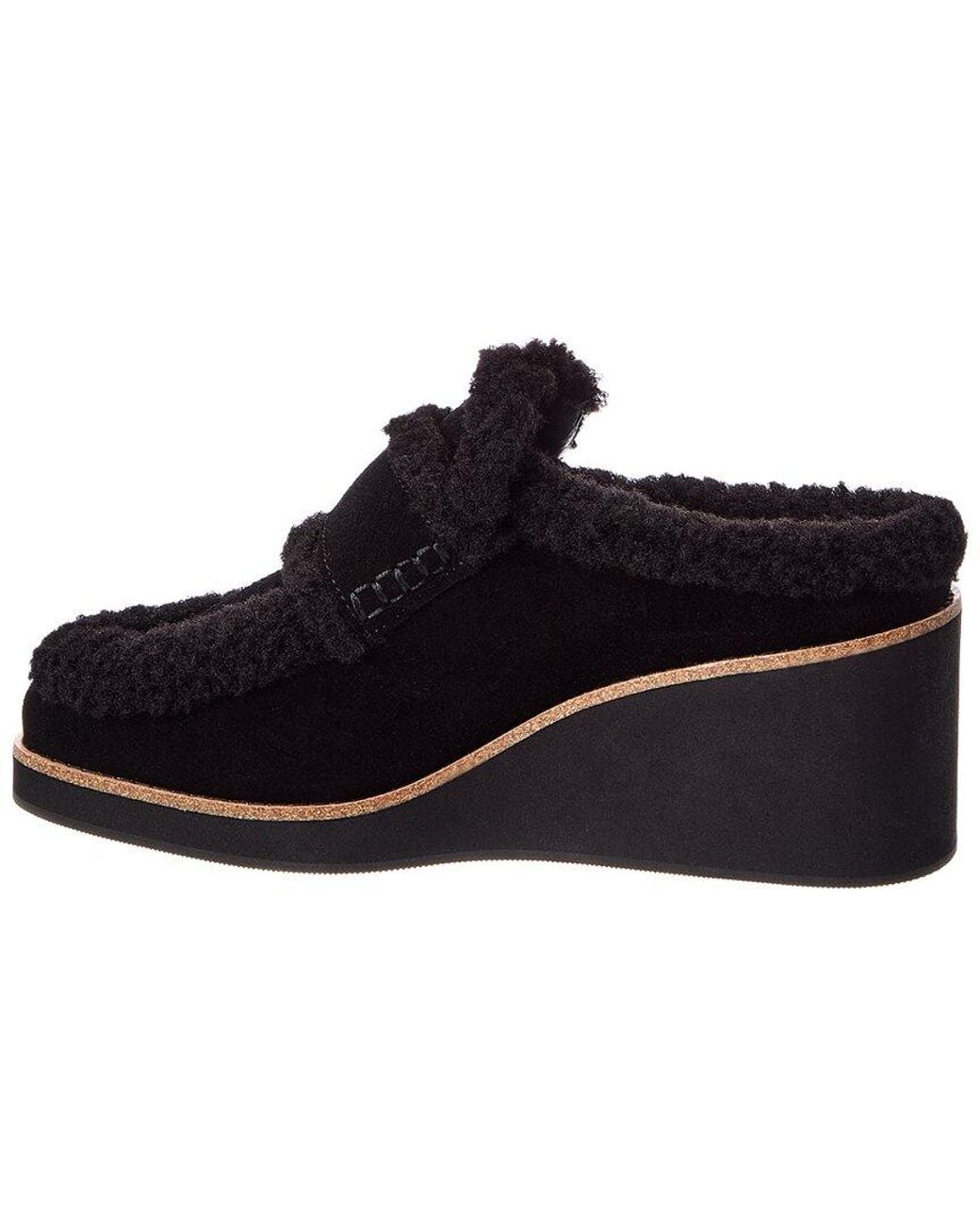 Donald J Pliner Black Jackpot Suede Wedge