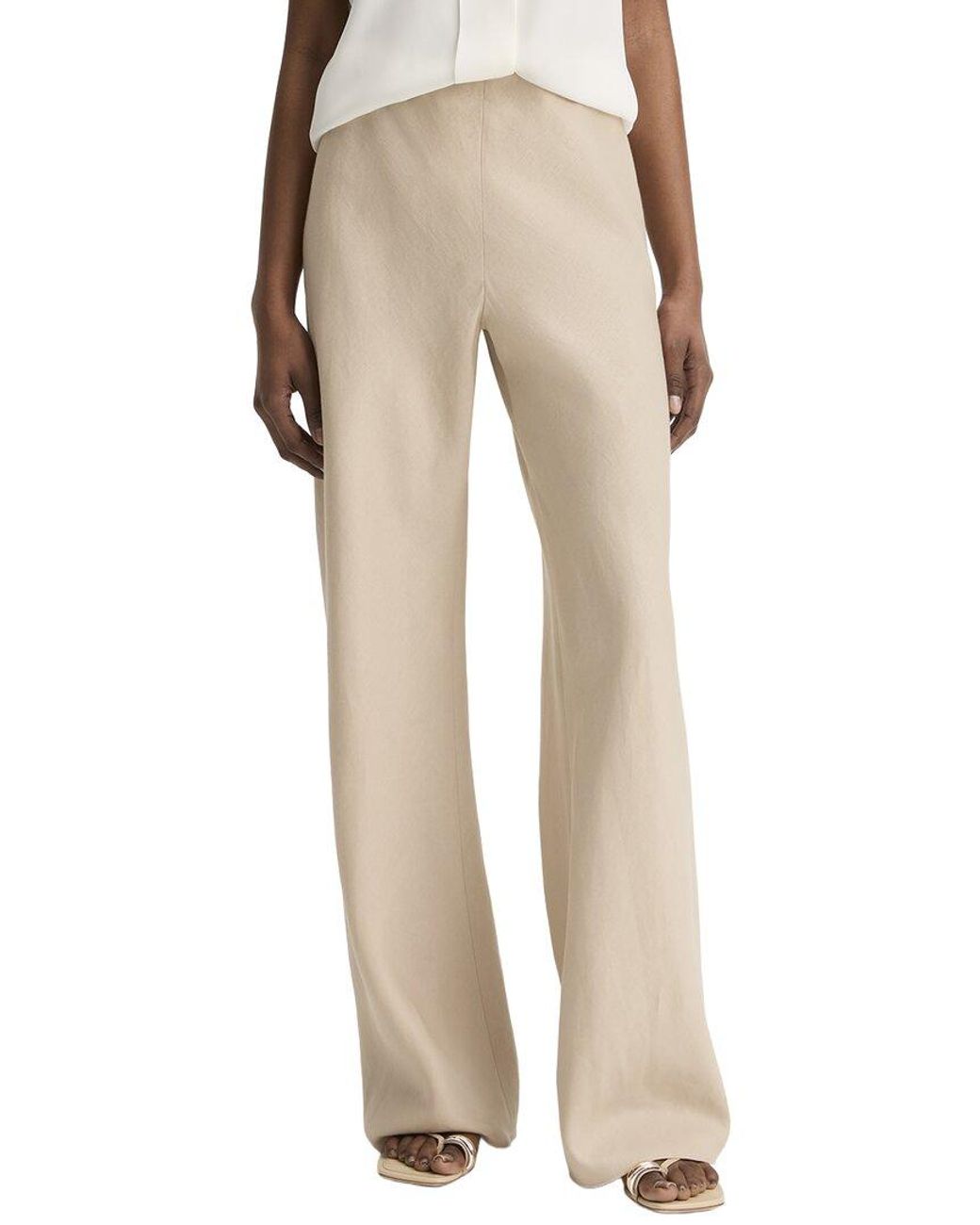 Vince Natural Colette Linen Bias Pant