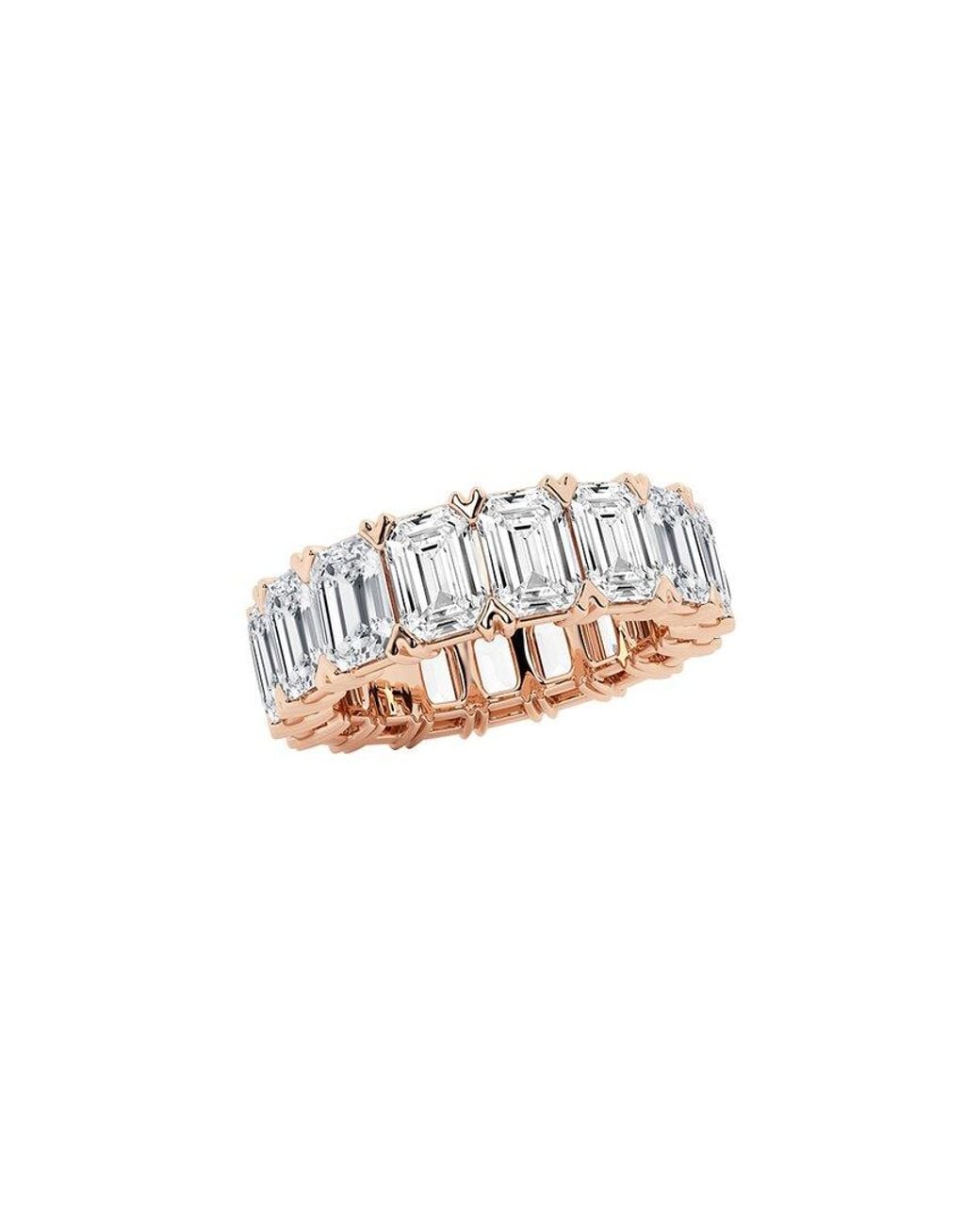 Lab Grown Diamonds White 14k Rose Gold 10.00 Ct. Tw. Lab Grown Diamond Eternity Ring