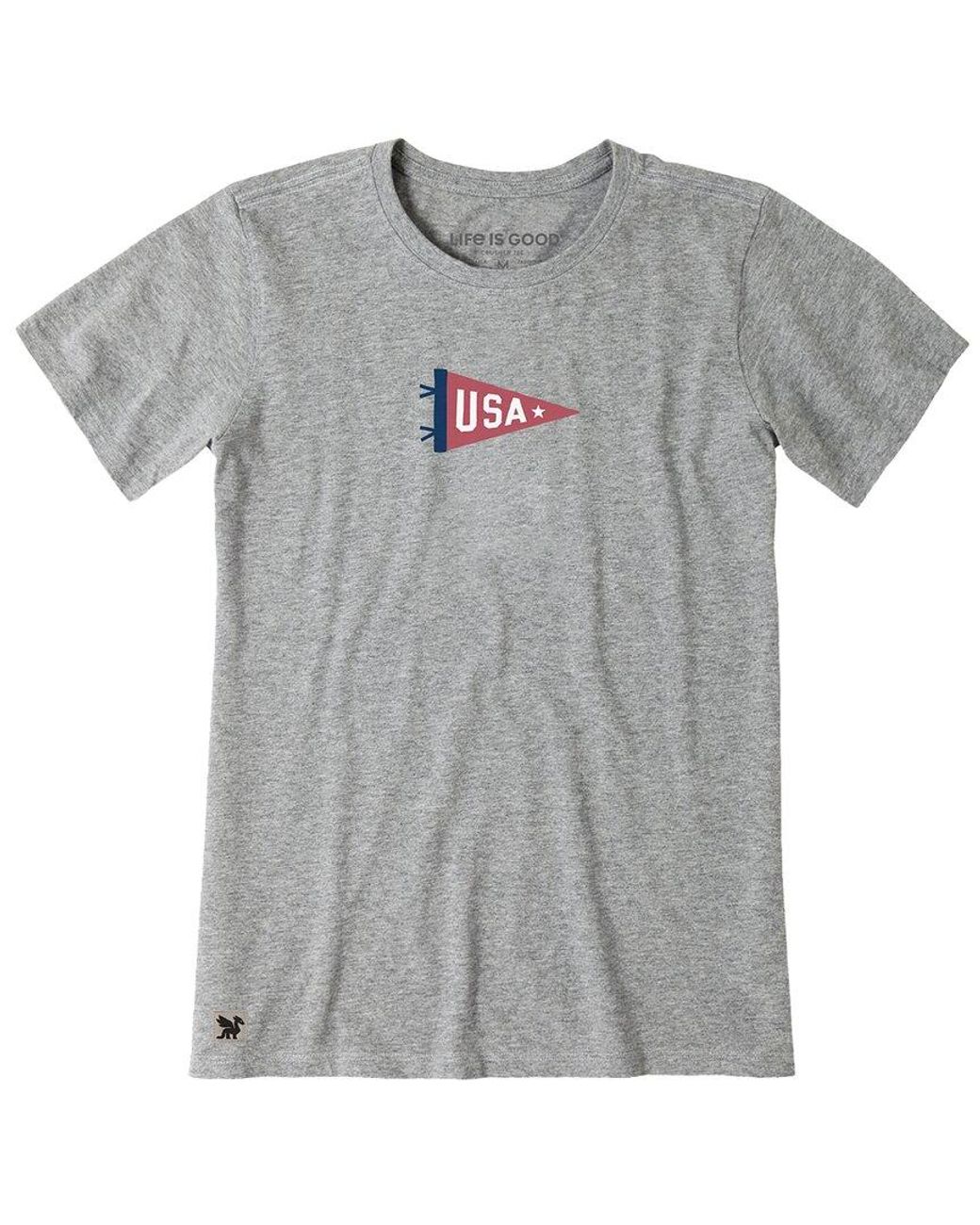 Life Is Good. Gray Crusher Lite T-Shirt