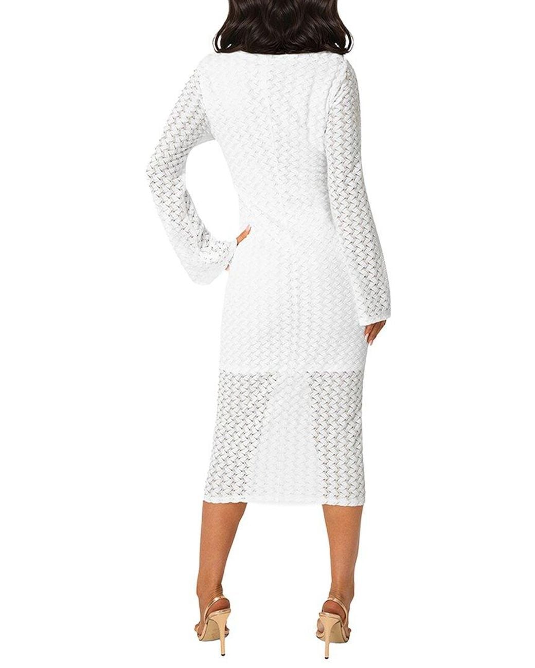 Bebe White Midi Dress