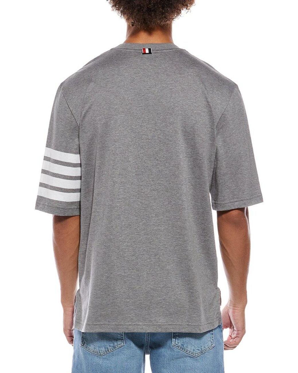 Thom Browne Gray Logo T-Shirt for men