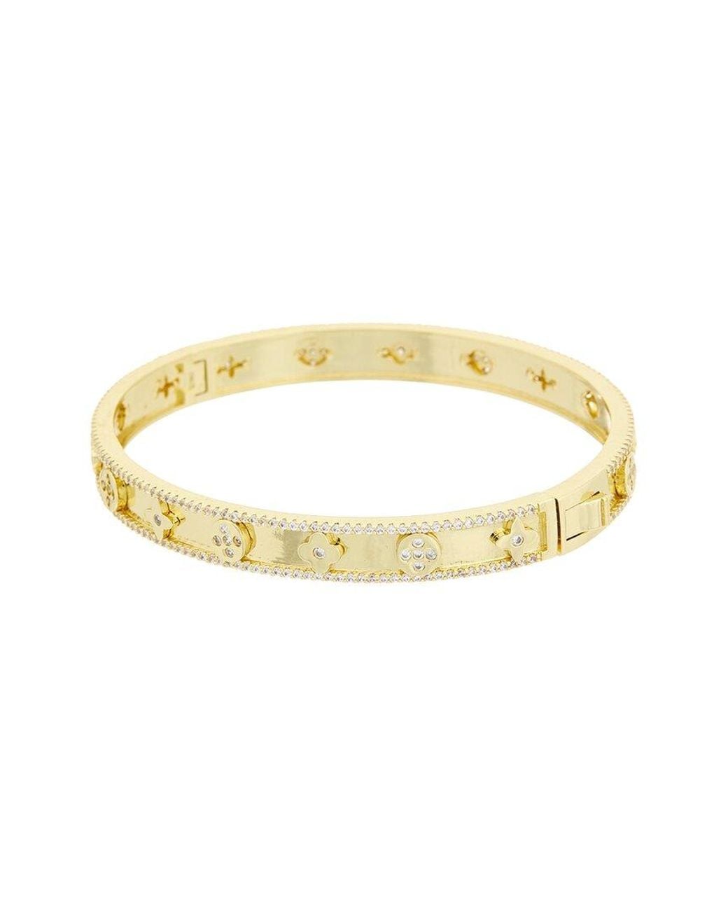Juvell Metallic Plated Cz Bangle Bracelet