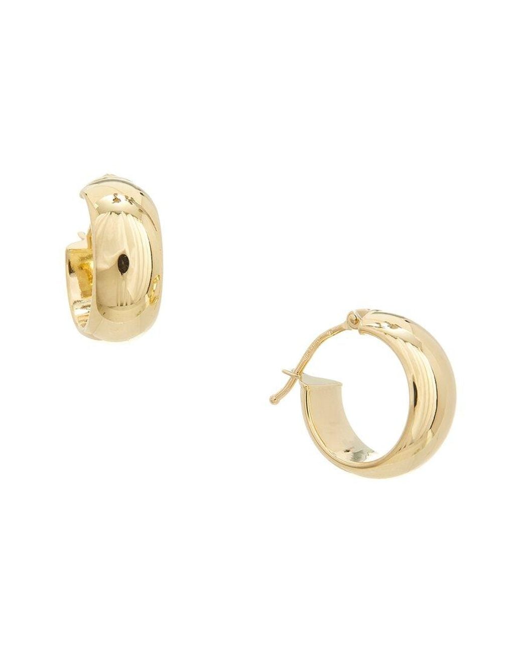 Italian Gold Metallic 18K Earrings