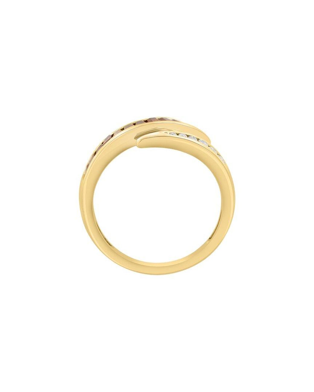 Effy Fine Jewelry Metallic 14K 0.90 Ct. Tw. Diamond & Citrine Ring