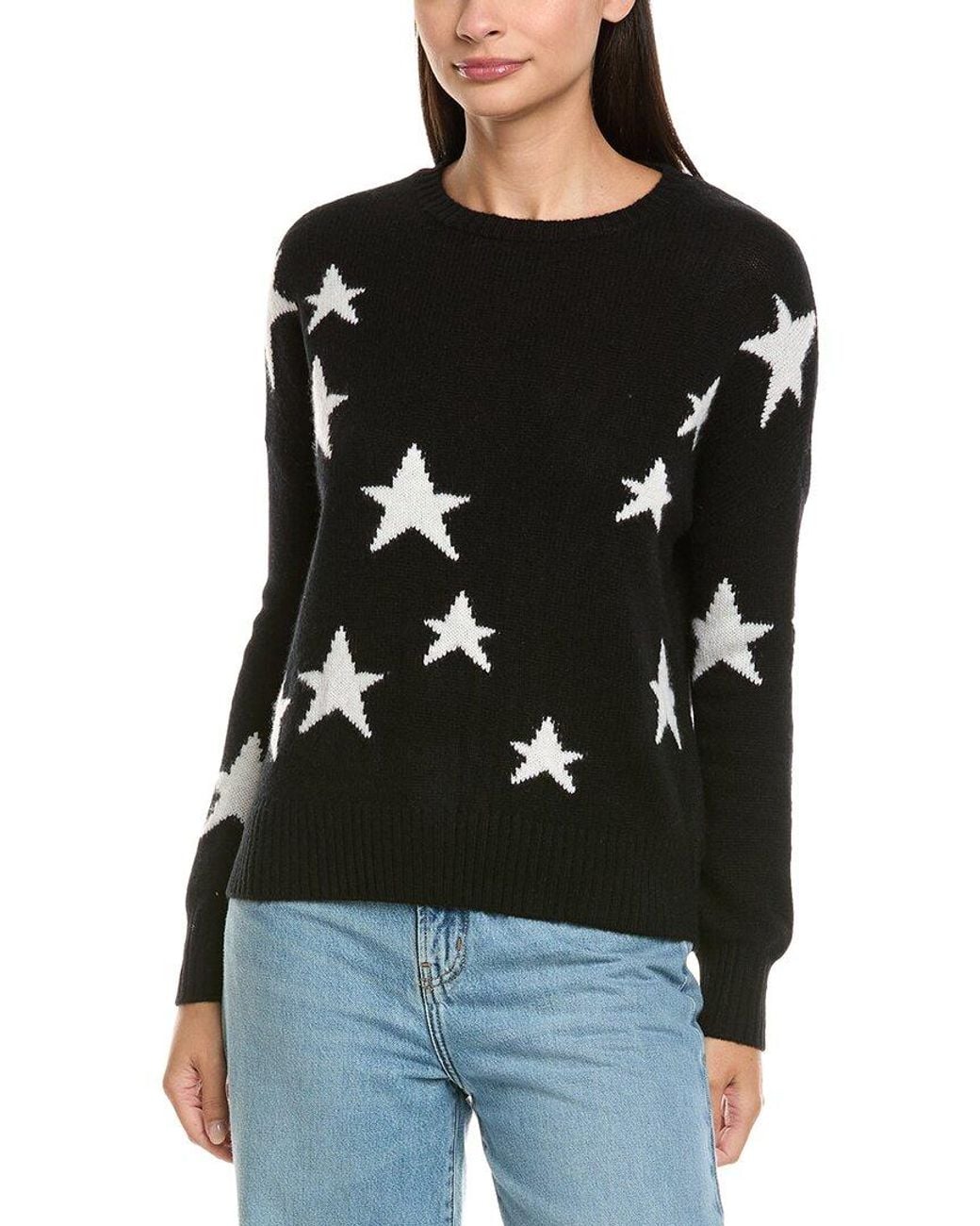 Philosophy Black Dropped-Shoulder Cashmere Sweater