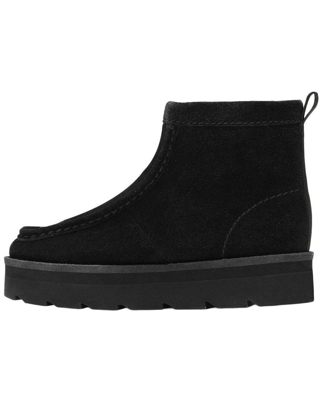 Clarks Black Meare Rooey Suede Boot