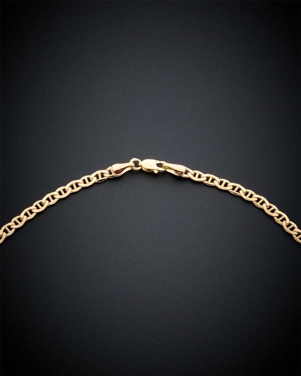 Italian Gold Black 14k Bar Station Necklace